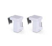 Bestlivings Lot de 2 supports de serrage « Blanc » - Pour tringles de vitre/tringles de fenêtre - Cadre de fenêtre de 10 à 27 mm - Crochet décoratif Klemmfix - Crochet universel pour décoration de