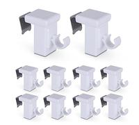 Bestlivings Lot de 20 supports de serrage - pour barres de capot de café Ø 10 mm - Cadre de fenêtre 10-27 mm - Supports de rechange Klemmfix - Sans perçage, vis, collage, montage facile