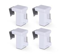 Bestlivings Lot de 4 supports de serrage - pour barres de vitrage - Cadre de fenêtre 10-27 mm - Supports de rechange Klemmfix - Sans perçage, vis, collage, montage facile