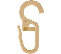 Bestlivings Lot de 50 crochets à plis, pour anneaux de rideau, jusqu'à 9 mm de diamètre (épaisseur), couleur : beige