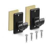 Bestlivings Lot de 6 supports de rechange pour tringles à rideaux jusqu'à 12 mm de diamètre, noir (L 2,5 cm), supports pour tringles à rideaux de café, tringles à disques