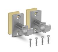 Bestlivings - Lot de 6 supports de remplacement pour tringles à rideaux jusqu'à Ø 12 mm en argent (L 3,5 cm), supports pour tringles de café, tringles de vitrage