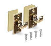 Bestlivings Lot de 8 supports de rechange pour tringles à rideaux jusqu'à Ø 12 mm en or (L 2,5 cm), supports pour tringles de café, tringles à disques