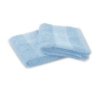 Bestlivings Mexx Lot de 2 serviettes d'invité, bleu clair, 50 x 30 cm, 100 % coton, certifié Öko-Tex, serviette de qualité supérieure 450 g/m², super absorbante, séchage rapide