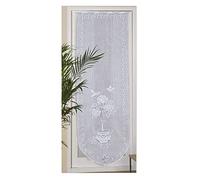 Bestlivings Panneaux de porte 180 x 60 cm Mona (fleurs oiseaux) Rideau court avec broderie - Panneaux de bistrot