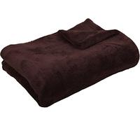Bestlivings Plaid / couverture en microfibre - 130 x 170 cm ou 150 x 200 cm ou 220 x 240cm, Microfibre, marron, 130x170 cm Farbe: braun - hot chocolate