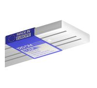 Bestlivings Rail de Rideau 120cm / 3-voies - Ensemble Complet incl. Accessoires (kit de fixation, embouts latéraux, galets pour rideaux)