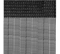 Bestlivings Rideau à fils avec tringle à café (56 x 185 cm) en noir, idéal pour caravane, camping, comme rideau de porte