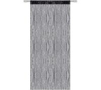 Bestlivings Rideau de porte à fils effet métaux avec passe-tringle, tendance et joli dans de nombreuses couleurs, Métal, schwarz - black, 90x200 cm
