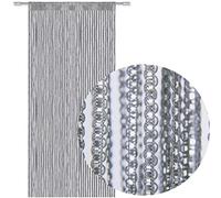 Bestlivings Rideau de porte fileté - Aspect métallique - Avec passage de tringle - Tendance - Beau - Disponible dans de nombreux modèles (90 x 200 cm/gris - gris foncé)