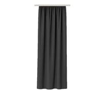 Bestlivings Rideau Occultant (140x145cm / 1 pièce) Voilage uni (Noir) avec Ruban fronceur/Bande Universelle, Panneau décoratif pour fenêtre, Balcon - Rideau décoratif