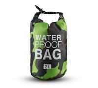 Bestlivings Sac de natation vert Drybag 28 x 18 cm, sac étanche pour le sport et les loisirs, sac fourre-tout imperméable de 2 litres pour la pêche