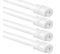 Bestlivings Tringle à Rideaux 4 pièces (Blanche) sans perçage, Installation Facile, Tringle escamotable pour Serrage 60-90 cm