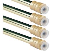 Bestlivings Tringle à Rideaux 4 pièces (Or) sans perçage, Installation Facile, Tringle escamotable pour Serrage 60-90 cm
