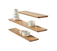 BestLoft Étagère murale flottante en bois avec bord suisse pour cuisine, bibliothèque, étagère murale flottante, étagère murale étroite en bois (11 cm de profondeur, 80 cm de largeur)