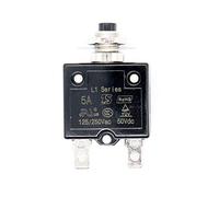 Bestlymood 1 X 5A Disjoncteur 12V / 24V Montage De Panneau De Disjoncteur Thermique Réarmable à Bouton -Poussoir avec Bouchon étanche