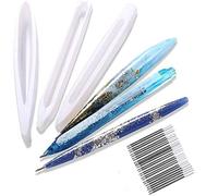 Bestlymood 3 PièCes de Moule en RéSine de Silicone Moule Stylo à Bille, Moule en Cristal éPoxy, Utilisé pour la DéCoration Artisanale DIY