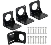 Bestlymood 4 PièCes SéRies 57 Moteur Pas à Pas Nema 23 SièGe Fixe, Support de Montage en Acier pour Moteur Pas à Pas Nema 23, avec Vis de Montage