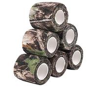 Bestlymood Ruban de Camouflage à 6 Rouleaux, éTendre la PortéE, Bande Auto-AdhéSive de Bandage Extensible de Camouflage pour Le TéLescope de VéLo de Chasse de Camping