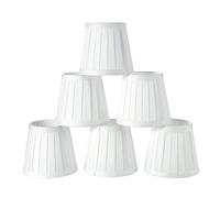 Bestlymood Style EuropéEn Moderne Droplight Applique Murale Bougie Lustre Abat-Jour 6 PièCes SéRies Ensemble (Blanc Solide)