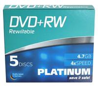 BestMedia Platinum - 5 x DVD+RW - 4.7 Go 4x - boîtier CD étroit