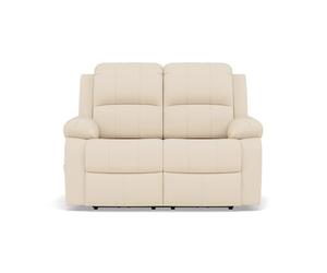 Bestmobilier Armand Canapé 2 Places, Canapé Relax Électrique en Simili | Beige, Assise Confortable, Dossier Moelleux, Design Moderne pour Salon