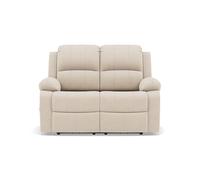 Armand - Canapé 2 places relax électrique en velours côtelé - Beige