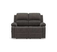 Armand - Canapé 2 places relax électrique en velours côtelé - Gris