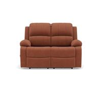 Armand - Canapé 2 places relax électrique en velours côtelé - Terracotta