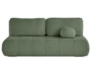 Bestmobilier Bowie - canapé 3 Places Convertible Coffre + Coussin Rond Inclus en Tissu texturé