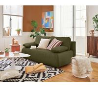 BestMobilier - Canapé Convertible avec Coffre Loutro en Velours Côtelé - Canapé Lit - Sofa Vert 3 Places - Salon