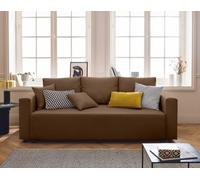 Regala - canapé 3 places - convertible avec coffre - en tissu - Marron Marron G