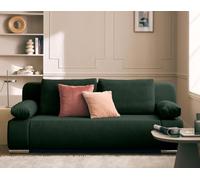 Bestmobilier - Canapé Convertible Elio en Velours Côtelé - Canapé Lit - Sofa Vert 3 Places - Salon
