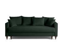 Flamingo - canapé droit 3 places convertible en velours - Vert