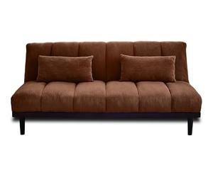 BestMobilier - Canapé Convertible Samarra en Velours Côtelé - Canapé Lit - Sofa Terracotta 2 Places - Salon