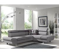 Lisbona - Canapé d'angle droit convertible - l 252 x p 190cm - Gris clair