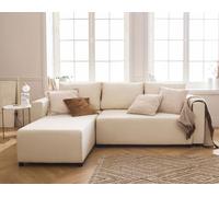 Regala - canapé d'angle réversible - 4 places - convertible avec coffre - en tissu - Beige