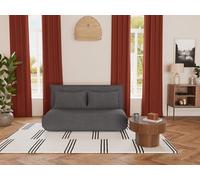 Bestmobilier - Candice - Banquette 2 Places Convertible clic-clac en Velours côtelé, Gris foncé