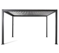 Bestmobilier - Cherry - pergola bioclimatique - Aluminium - 4x3m - Gris Anthracite, Gris Anthracite