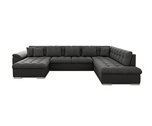 Bestmobilier Chuck - canapé panoramique XXL - Convertible avec Coffre - 7 Places - Droit