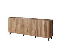 Come - buffet bas - effet bois - 4 portes - 200 cm - Bois