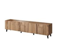 Bestmobilier Come - Meuble TV - Effet Bois - 200 cm - Style Contemporain