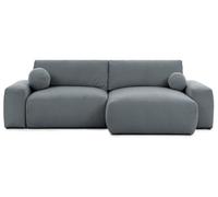 Bestmobilier - Constance - Canapé d'angle réversible 4 Places Convertible avec Coffre en Tissu, Gris