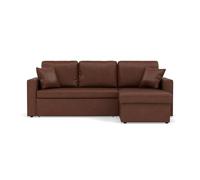 Bestmobilier Cyrus - Canapé d'angle réversible 4 Places - Convertible avec Coffre - en Simili