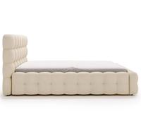 Bestmobilier - Darling - lit Coffre - 160x200 cm - sommier Inclus - en Velours, Beige