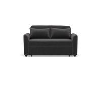 Bestmobilier - Canapé droit Ernest - 2 places convertible en velours côtelé Gris