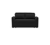 Bestmobilier – Canapé droit 2 places Ernest convertible – Velours côtelé – Noir