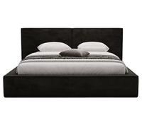 Bestmobilier - Eros - lit Coffre - 160x200 cm - sommier Inclus - en Velours, Noir