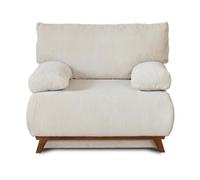 Bestmobilier - Fauteuil Convertible avec Coffre Cristal en Velours Beige - Salon