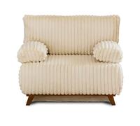 Bestmobilier - Fauteuil Convertible avec Coffre Cristal en Velours Côtelé Beige - Salon